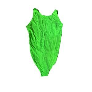 Yitty Lime Green High Neck Thong Bodysuit M